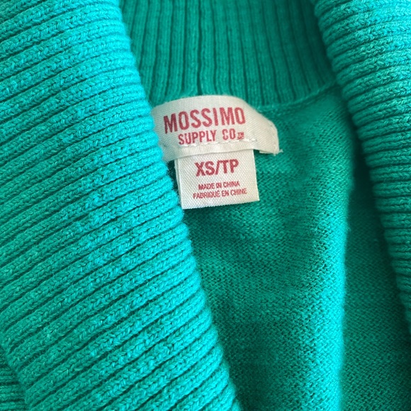 Teal cowl neck-type Mossimo cardigan with chunky buttons - Picture 2 of 3